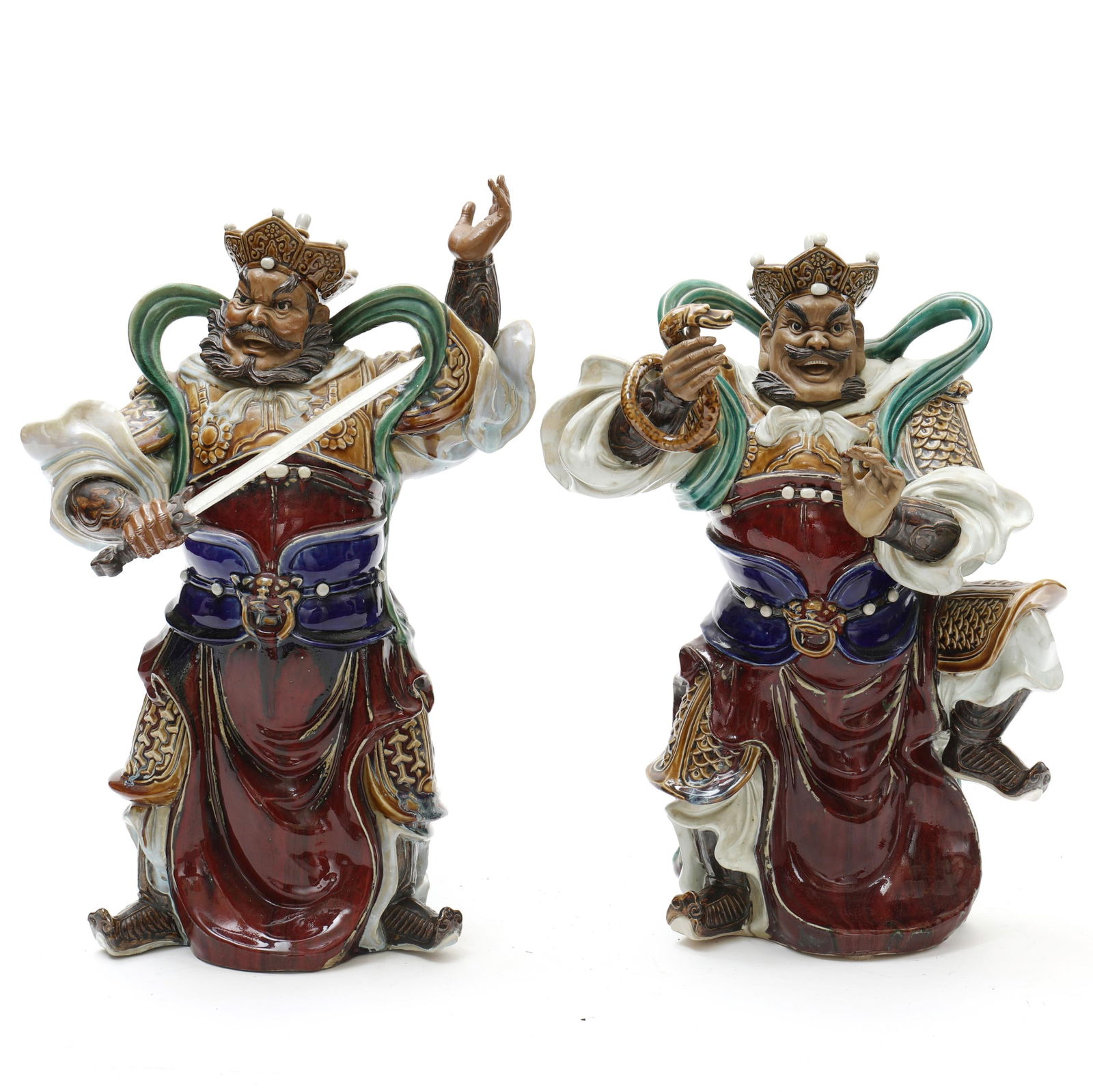 PAIR OF VINTAGE CHINESE GUARDIAN