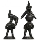PAIR OF VINTAGE CLOWN FIGURINE