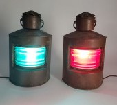 PAIR OF VINTAGE COPPER PORT AN