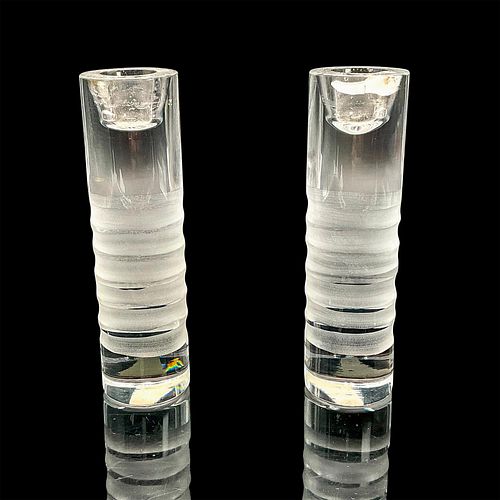 PAIR OF VINTAGE CRYSTAL CANDLE
