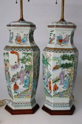 PAIR OF VINTAGE FAMILLE VERTE
