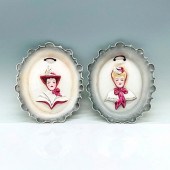 PAIR OF VINTAGE FLORENCE CERAM