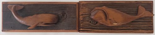 PAIR OF VINTAGE FOLK HAND ART