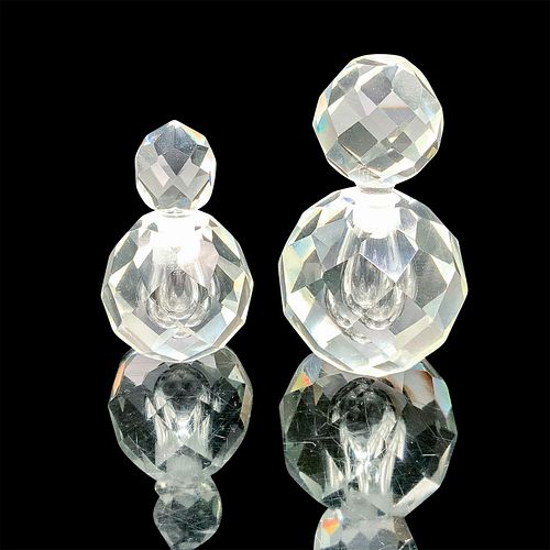 PAIR OF VINTAGE GLASS PERFUME