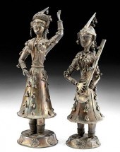 PAIR OF VINTAGE INDIAN SILVER