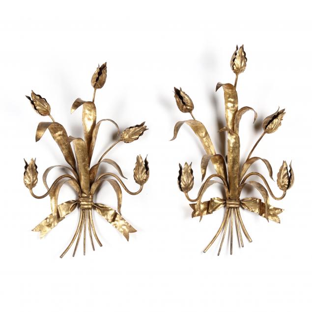 PAIR OF VINTAGE ITALIAN GILT