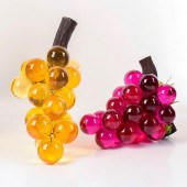 PAIR OF VINTAGE LARGE LUCITE A