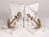 PAIR OF VINTAGE MARBLE AND BRA