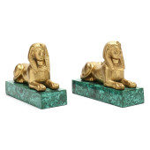 PAIR OF VINTAGE ORMOLU SPHINX