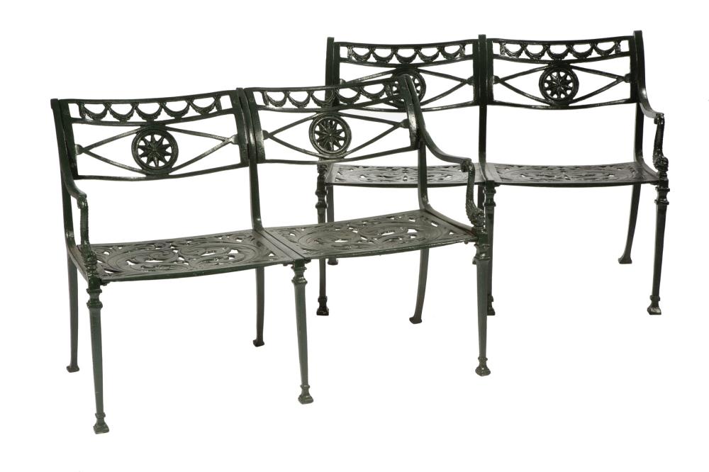 PAIR OF VINTAGE PATINATED METAL