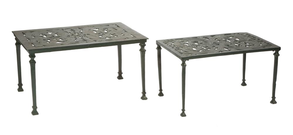 PAIR OF VINTAGE PATINATED METAL