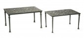 PAIR OF VINTAGE PATINATED META