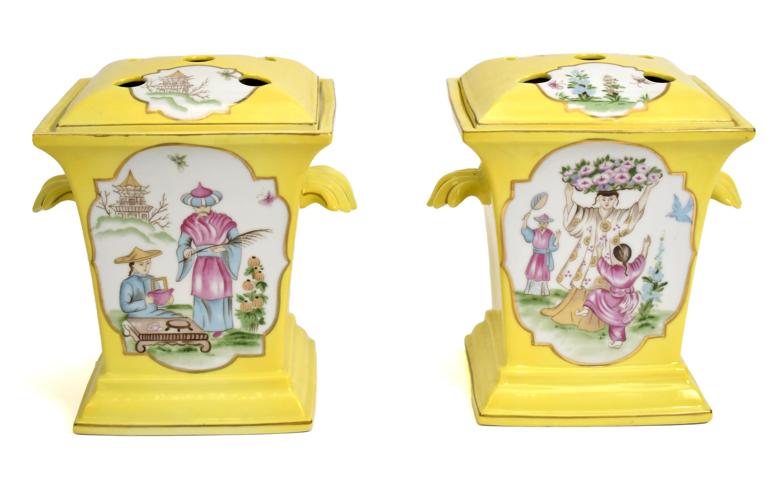 PAIR OF VINTAGE PORCELAIN