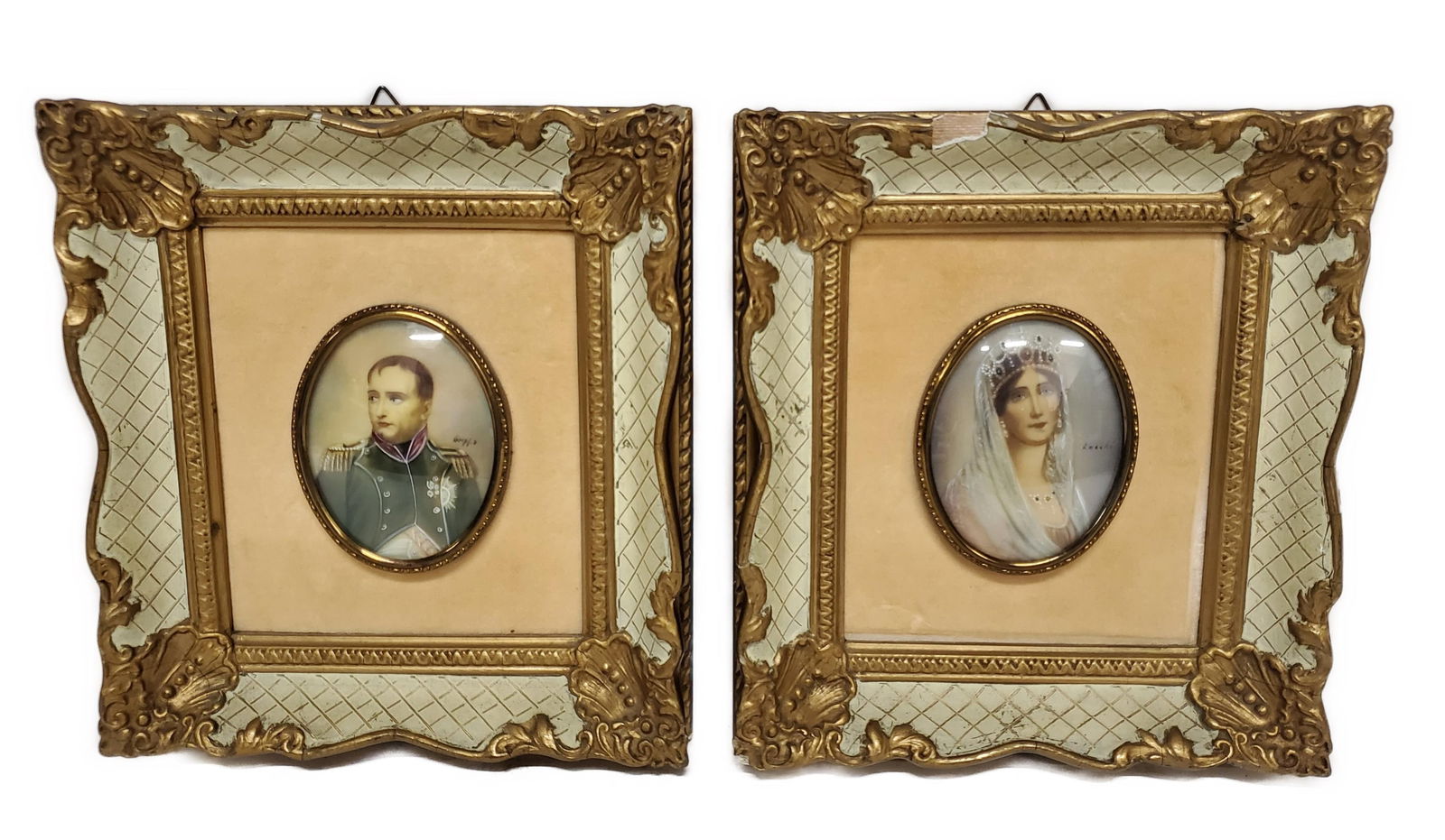 PAIR OF VINTAGE PORTRAIT MINIATURES