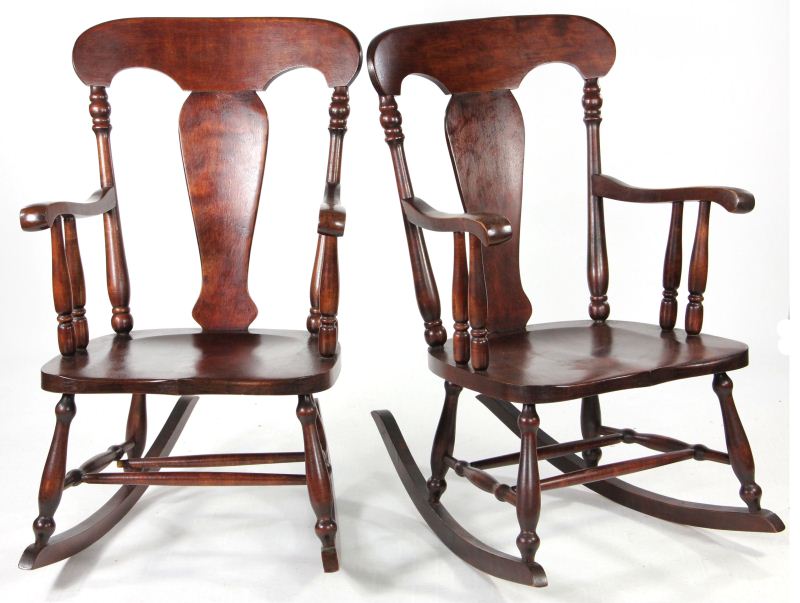 Pair of Vintage Rocking Chairsplank