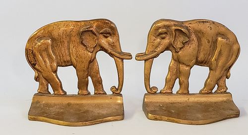 PAIR OF VINTAGE SOLID BRASS FIGURAL