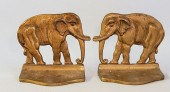 PAIR OF VINTAGE SOLID BRASS FI
