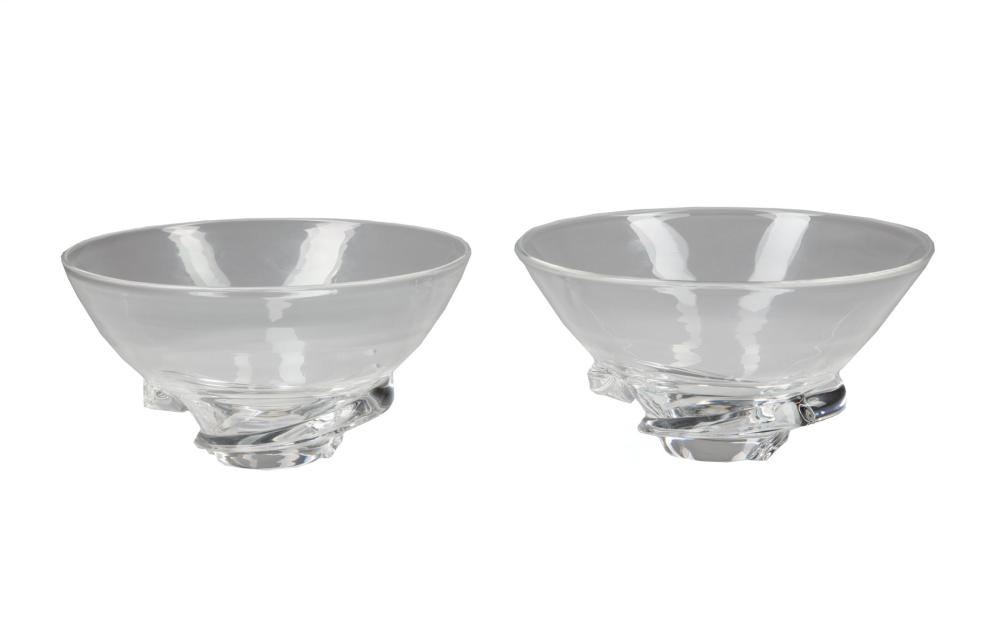 PAIR OF VINTAGE STEUBEN GLASS