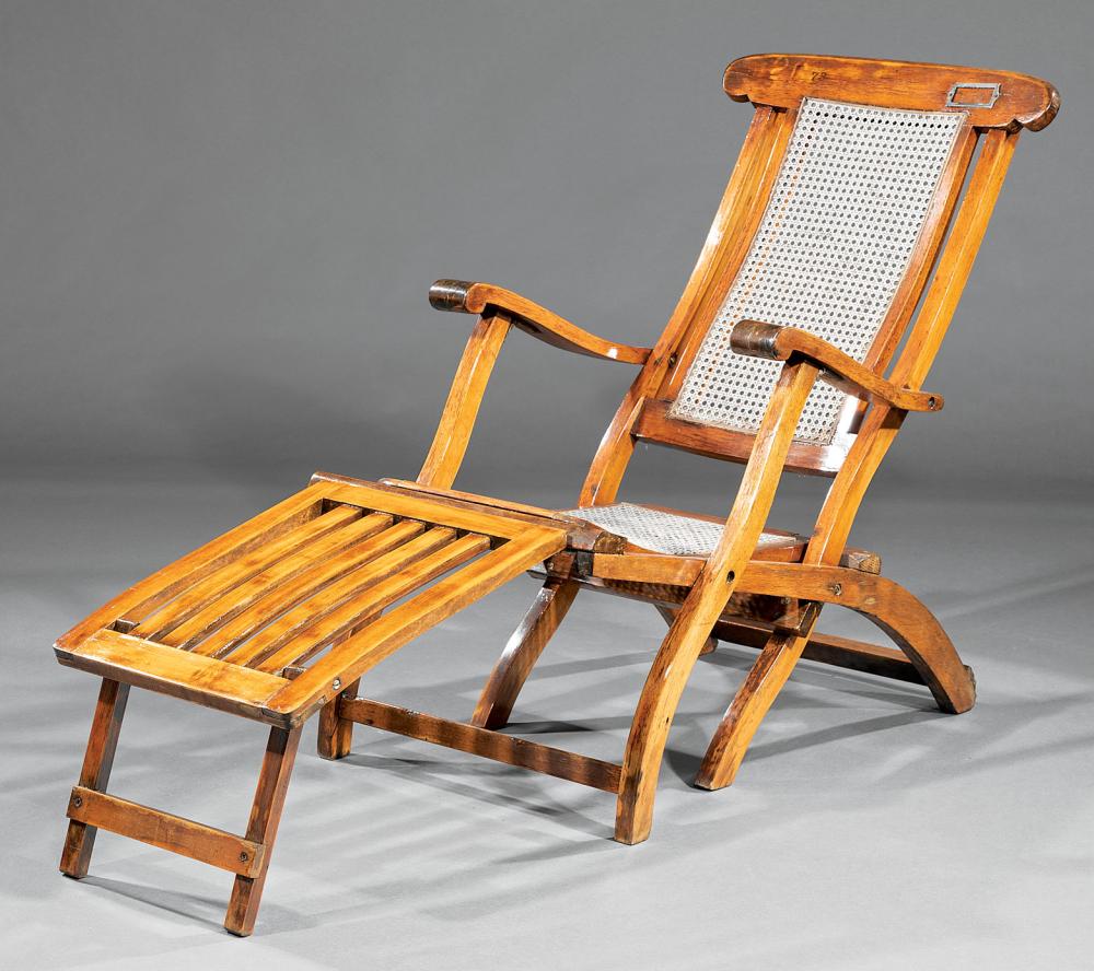 PAIR OF VINTAGE TEAK DECK