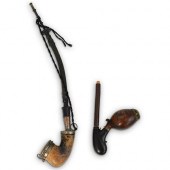 PAIR OF VINTAGE TOBACCO PIPESD