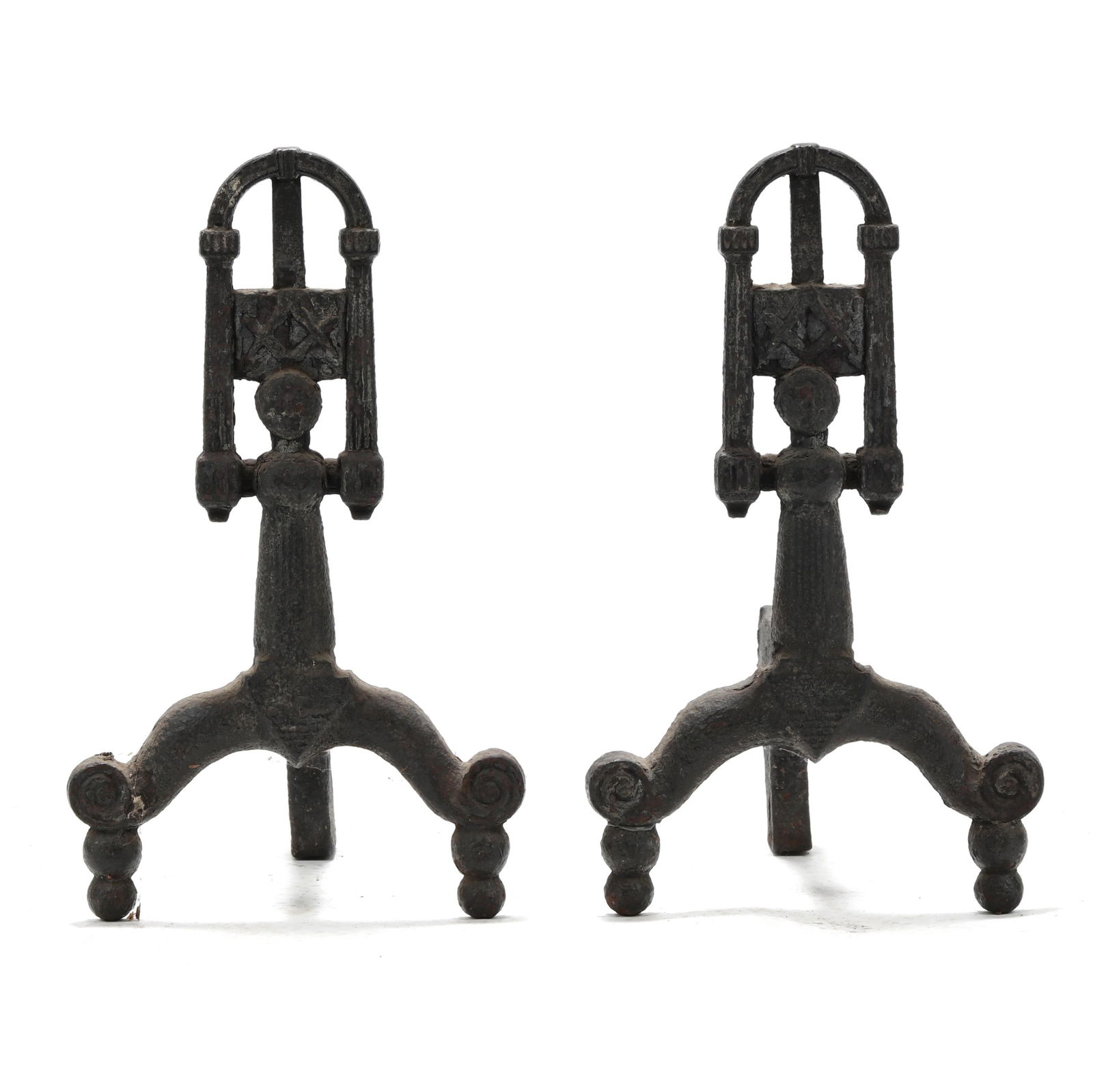 PAIR OF VIRGINIA MASONIC CAST