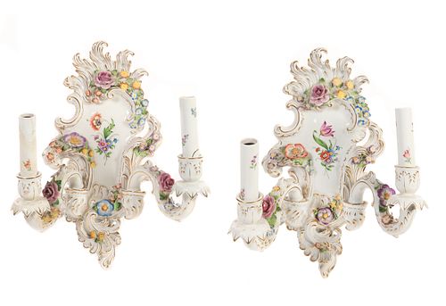 PAIR OF VON SCHIERHOLZ HAND PAINTED