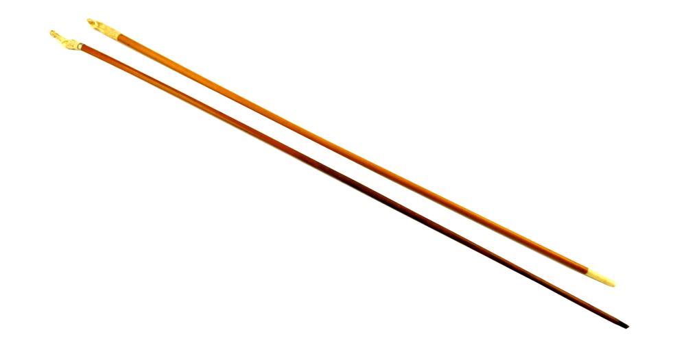 PAIR OF WALKING STICKS, ENGLISH,