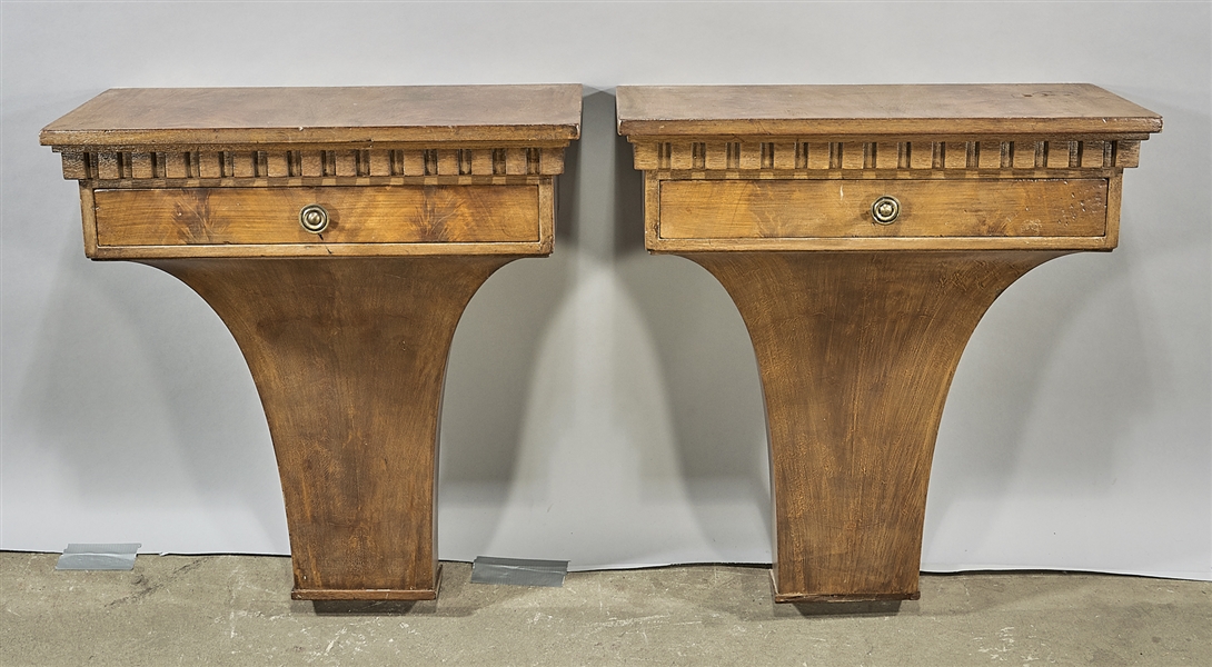 Pair of wall bracket shelves;