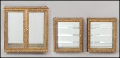 PAIR OF WALL MOUNTED CURIO CAB