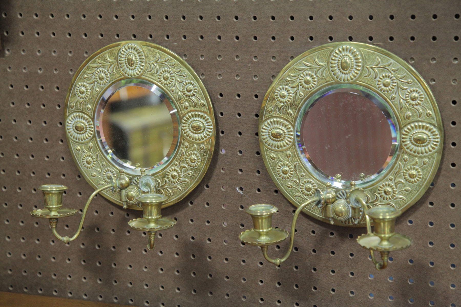 PAIR OF WALL SCONCES.  European 