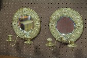 PAIR OF WALL SCONCES.  Europea