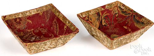 PAIR OF WALLPAPER AND FABRIC