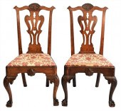 PAIR OF WALNUT PHILADELPHIA CH