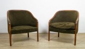 PAIR OF WARD BENNETT CHAIRS FO