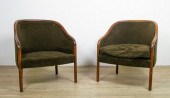 PAIR OF WARD BENNETT CHAIRS FO