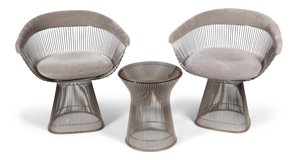 PAIR OF WARREN PLATNER FOR KNOLL