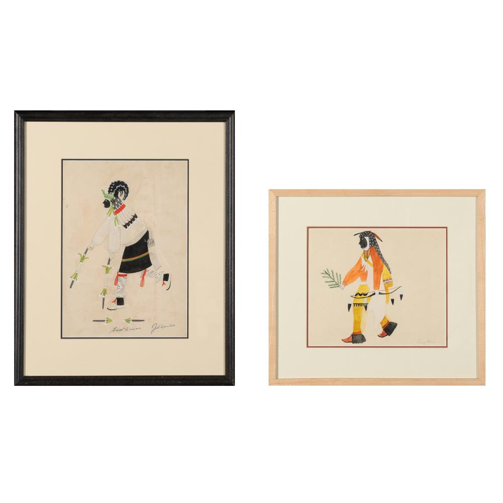 PAIR OF WATERCOLOR PAINTINGS: