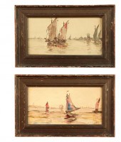 PAIR OF WATERCOLORS BY LEWIS H