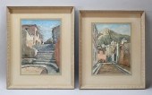 PAIR OF WATERCOLORS OF GREECE