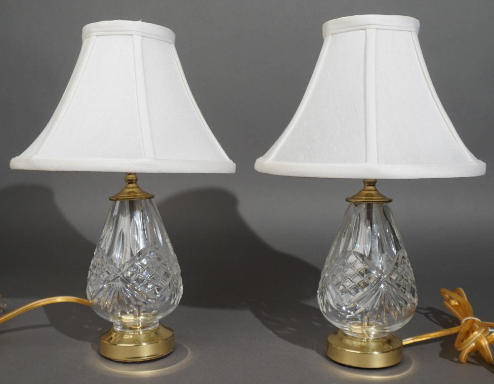 PAIR OF WATERFORD CRYSTAL BOUDOIR