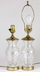 Pair of Waterford Crystal Tabl