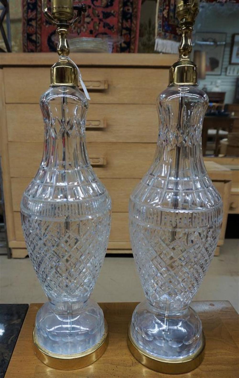 PAIR OF WATERFORD CRYSTAL TABLE
