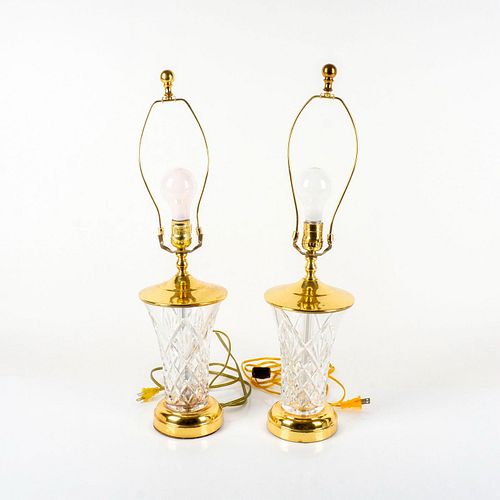 PAIR OF WATERFORD CRYSTAL TABLE