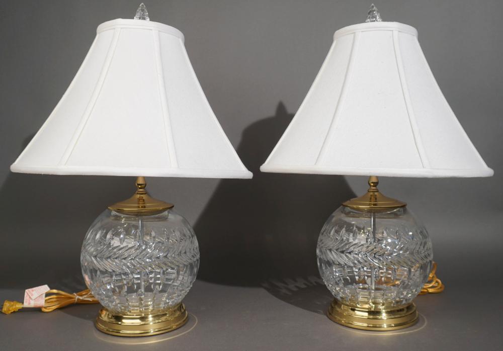 PAIR OF WATERFORD CRYSTAL TABLE