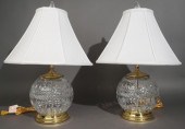 PAIR OF WATERFORD CRYSTAL TABL
