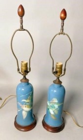 PAIR OF WATERFOWL LAMPS RONALD