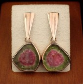 PAIR OF WATERMELON TOURMALINE