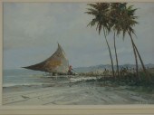 PAIR OF W/C GOUACHE - Island s
