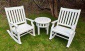 PAIR OF WEATHEREND ROCKERS AND