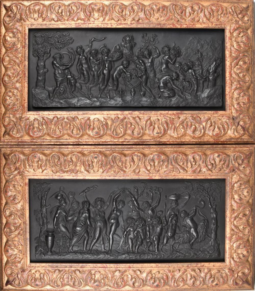 PAIR OF WEDGWOOD BLACK BASALT